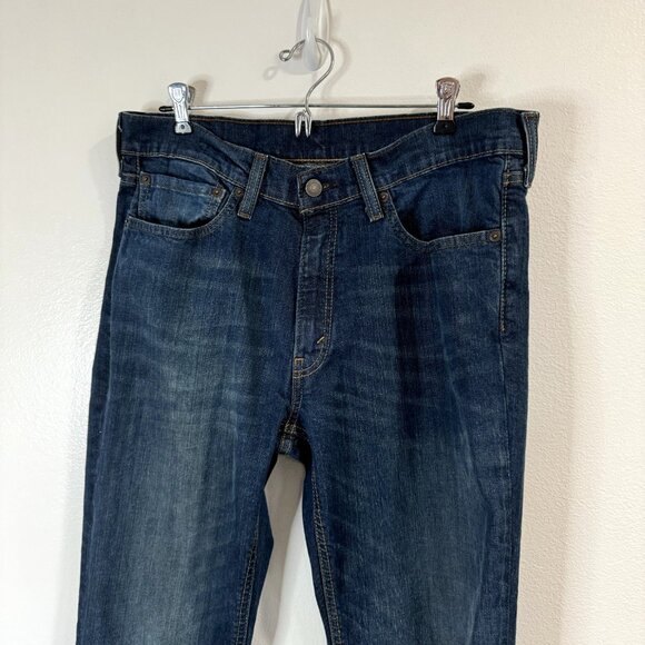 Levi's Levi Strauss Jeans Mens Size 34 x 32 Straight Leg Dark Wash Denim - Picture 2 of 12